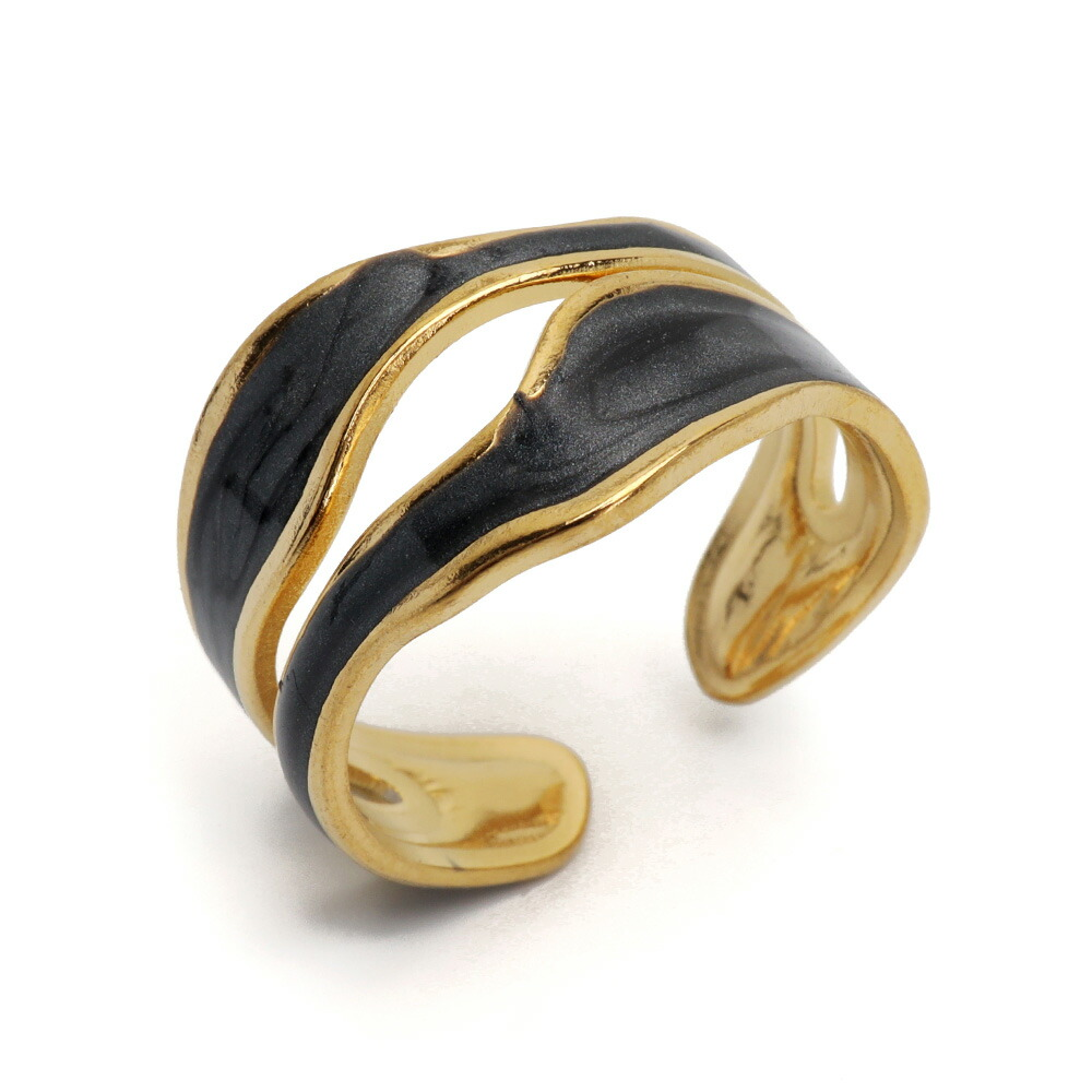 Bague-acier-inoxydable-luxe-doré-design-unique