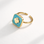 Bague Dorée avec Pierre Turquoise