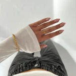 Bague dorée ajustable avec design nœud élégant